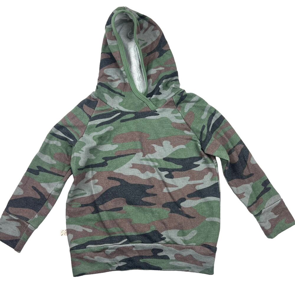 Childhoods Clothing Classic Camo Trademark Raglan Hoodie Sweatshirt